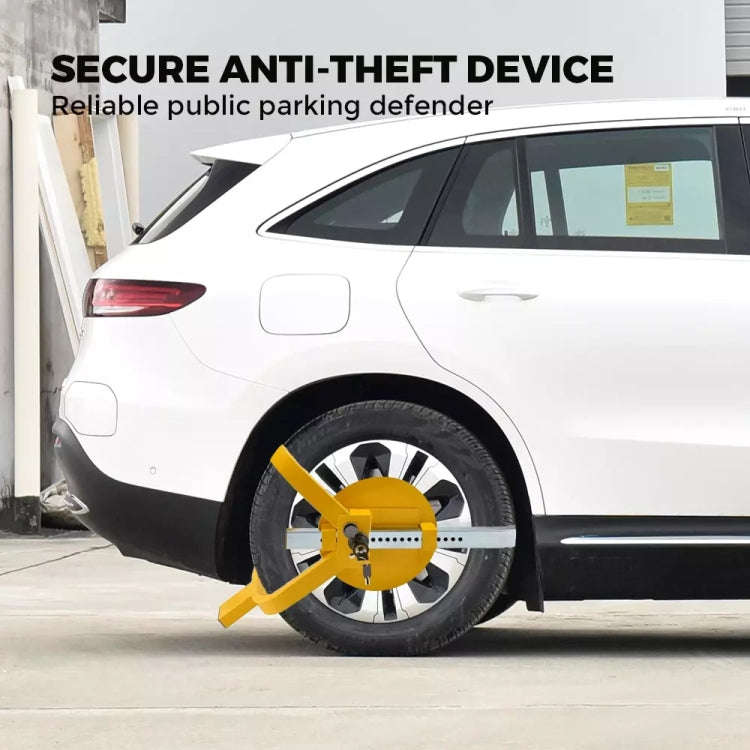 Car Anti-theft Lock SUV Wheel Three-prong Lock With Suction Cup, Style: With Disc