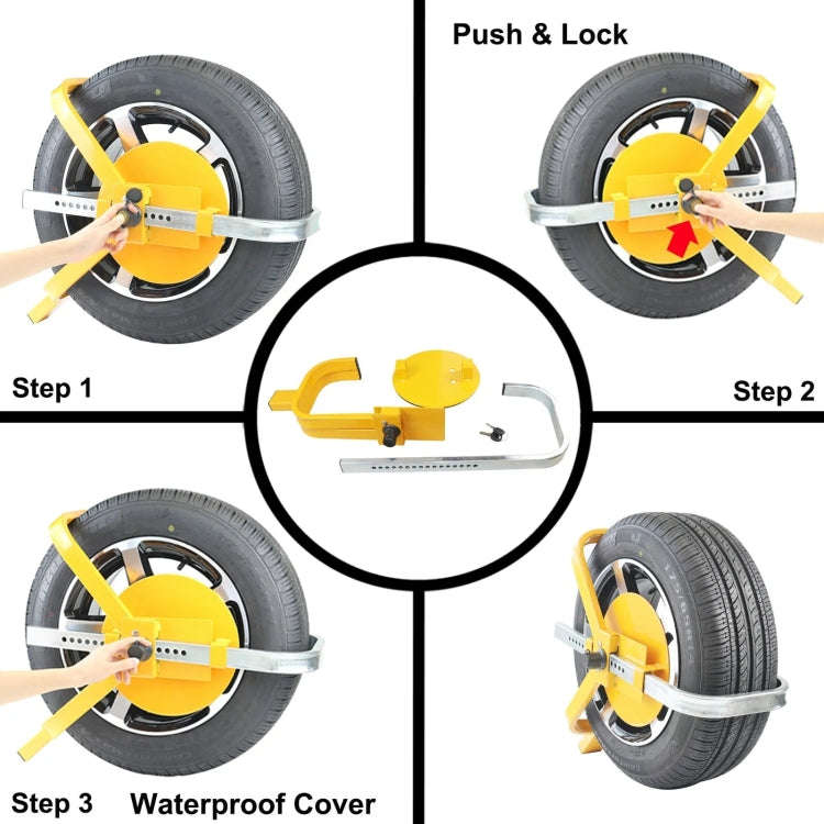 Car Anti-theft Lock SUV Wheel Three-prong Lock With Suction Cup, Style: Ordinary