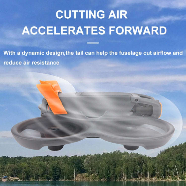 For DJI Avata 2 CQT Adhesive Airflow Cutting Flight Tail for Drones(Black)