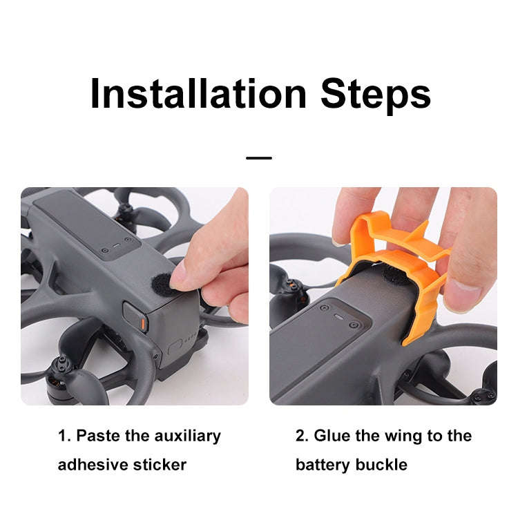 For DJI Avata 2 CQT Adhesive Airflow Cutting Flight Tail for Drones(Black)