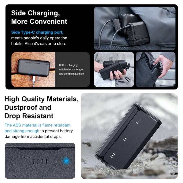 TELESIN GP-HPB-012 Pocket Multifunctional Storage Charging Box For GoPro HERO12 Black / HERO11 Bl...