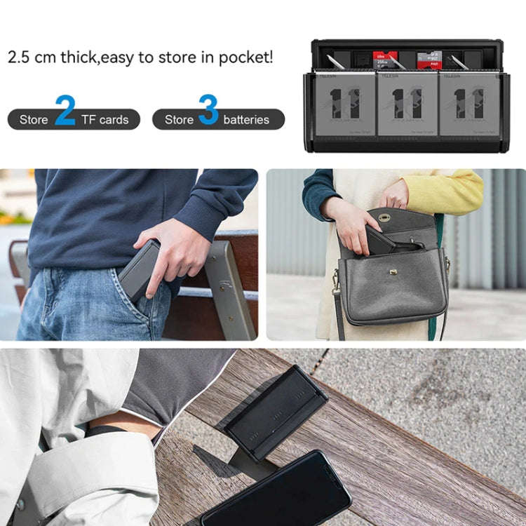 TELESIN GP-HPB-012 Pocket Multifunctional Storage Charging Box For GoPro HERO12 Black / HERO11 Bl...