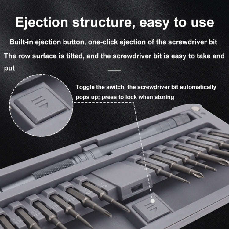 For DJI CQT UAV 30-In-1 Drone Universal Extended Screwdriver Set Disassembly Tool Set(Frosted Gray)