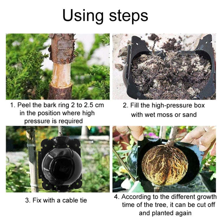 2pcs Plants Growth High Pressure Box Spherical Root Controller Grafting Root Cases, Model: S Gree...