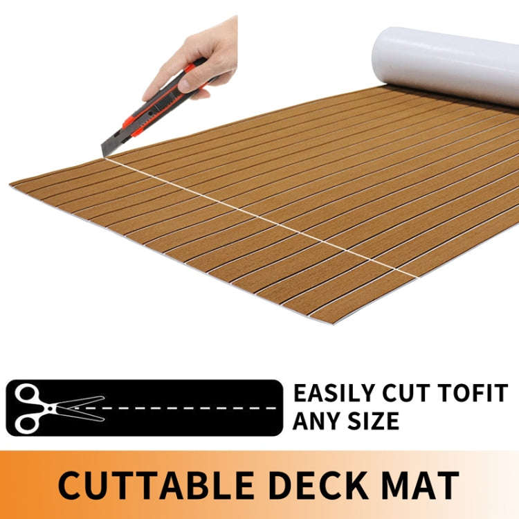 240x60x0.6cm Yacht RV Modification Imitation Teak Floor EVA Anti-slip Mat