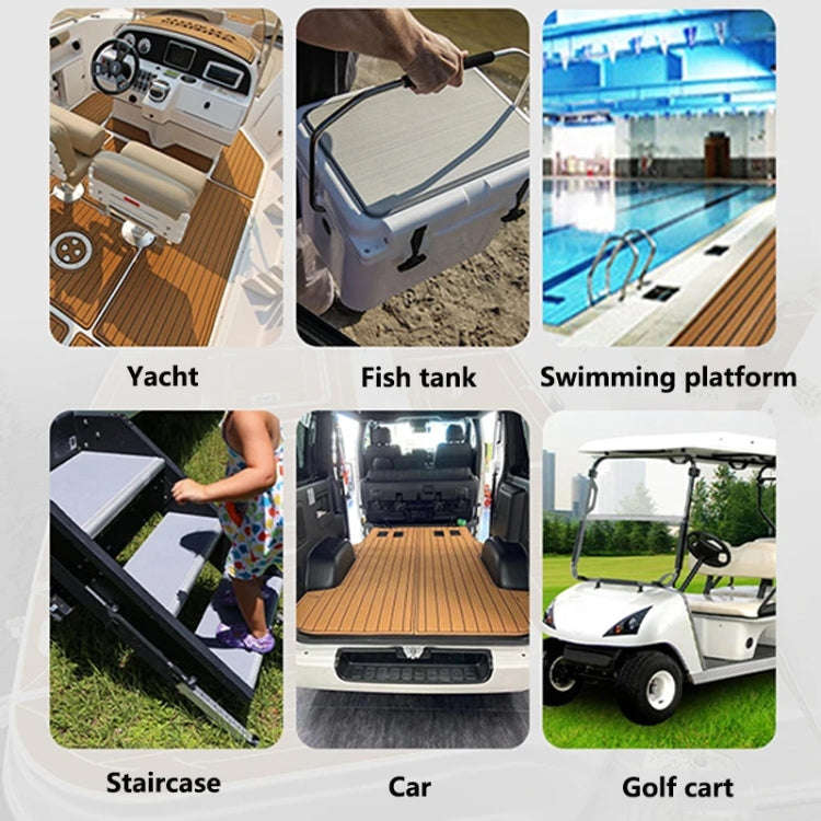 240x60x0.6cm Yacht RV Modification Imitation Teak Floor EVA Anti-slip Mat
