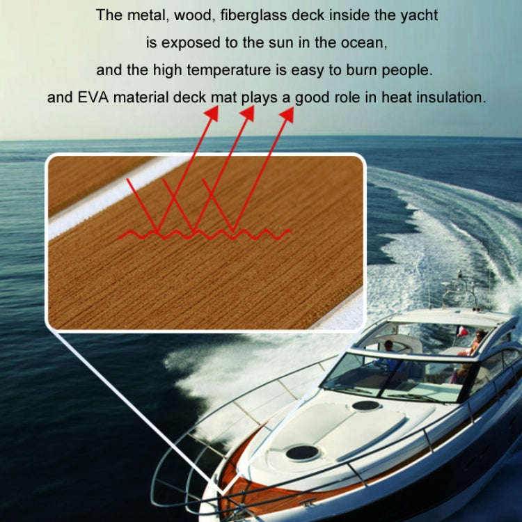 240x60x0.6cm Yacht RV Modification Imitation Teak Floor EVA Anti-slip Mat