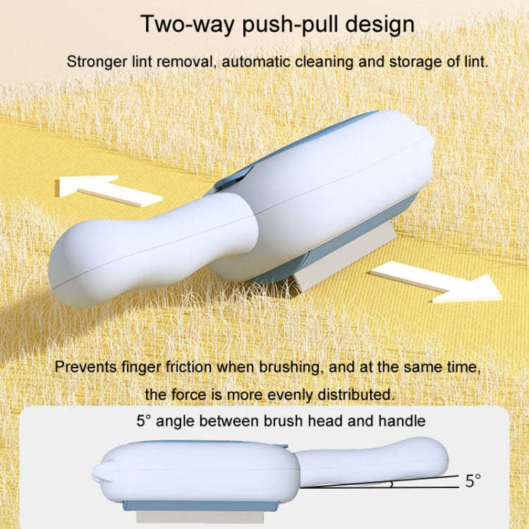 Pet Hair Remover Static Adsorption Two-Way Roller Clothes Sofa Hair Removal Brush(Blue)