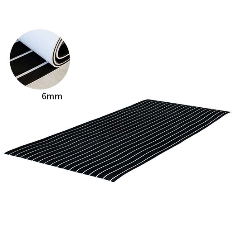 240x45x0.6cm Black White Yacht Imitation Teak Anti-Slip Deck EVA Mat