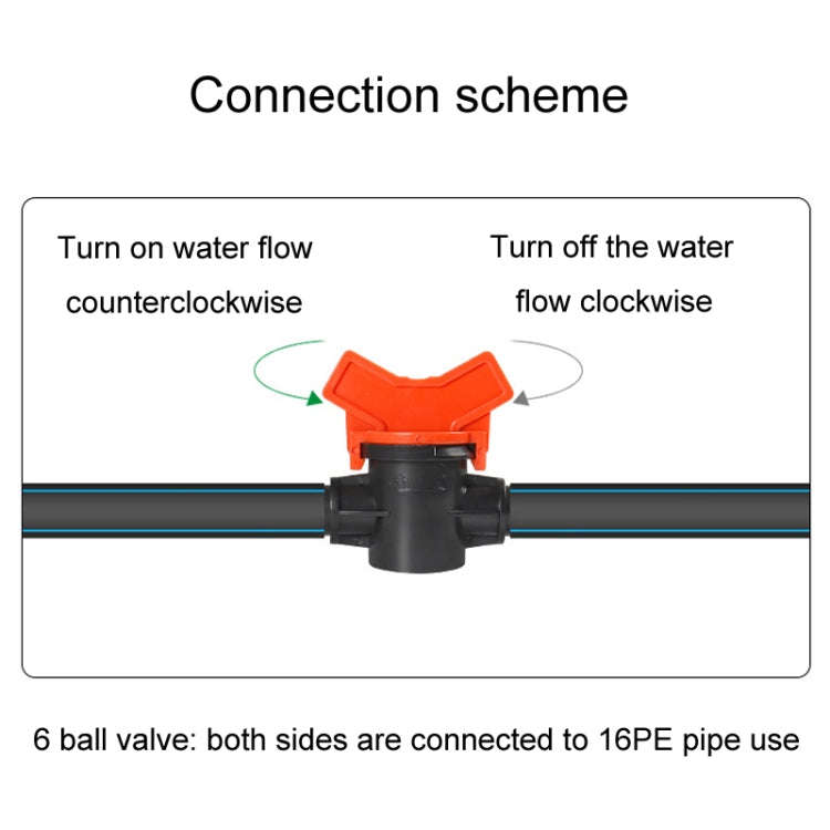 16PE Pipe Switch Ball Valve Greenhouse Irrigation Watering Switch Accessories, Model: AT747