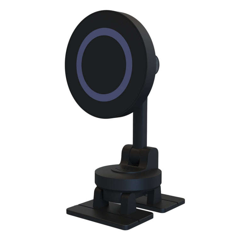 Center Console 360 Rotating Magnetic Car Phone Holder Zinc Alloy Automotive Navigation Bracket(Bl...