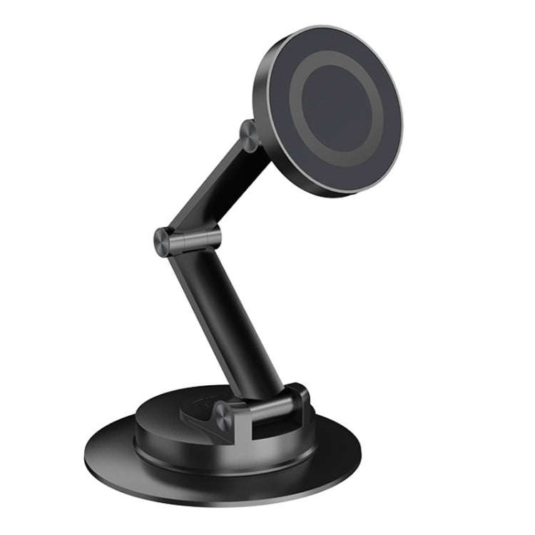 360 Rotating Car Magnetic Cell Phone Holder Magsafe Metal Car Folding Navigation Stand(Black)