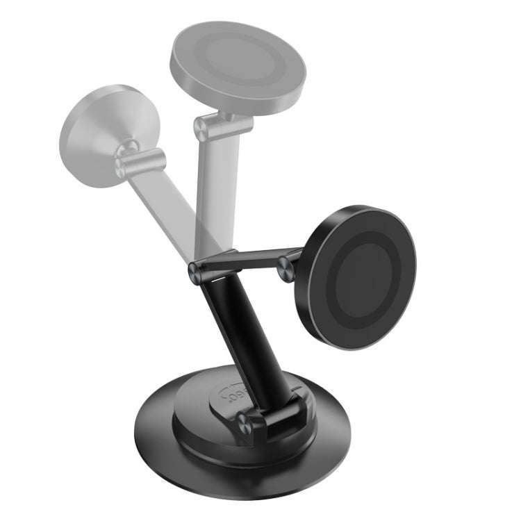 360 Rotating Car Magnetic Cell Phone Holder Magsafe Metal Car Folding Navigation Stand(Black)