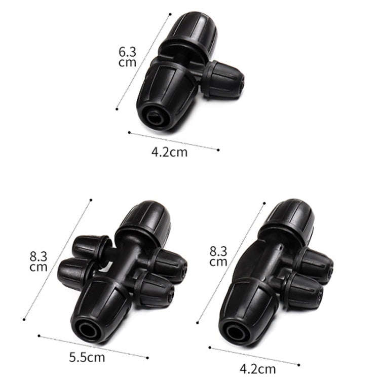2pcs 8/11 To 4/7 Dual Locking Reducer Drip Irrigation Fittings Gardening Hose Sprinkler Connector...