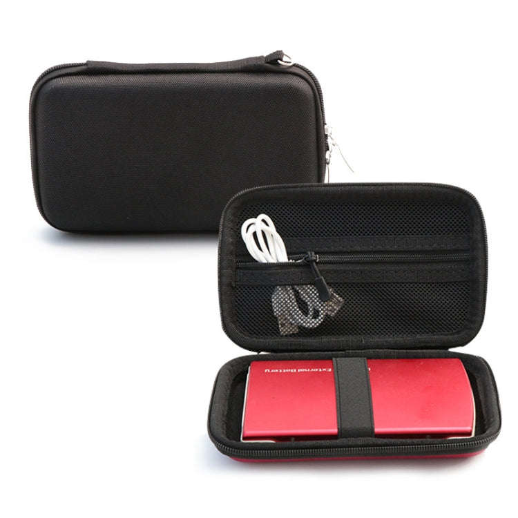 EVA Card Reader Digital Storage Bag Data Cable USB Flash Drive Hard Shell Pack(Black)