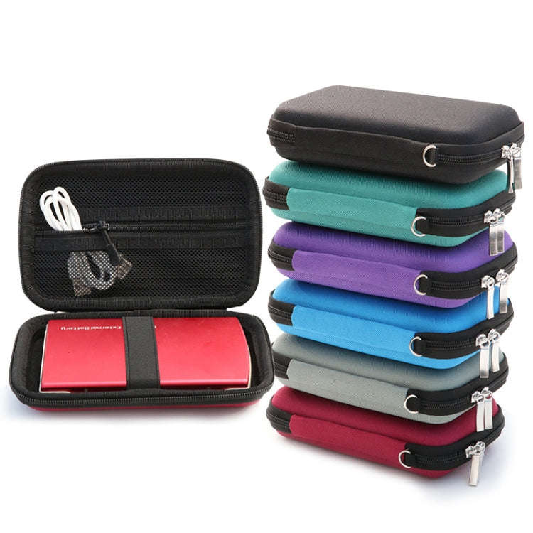 EVA Card Reader Digital Storage Bag Data Cable USB Flash Drive Hard Shell Pack(Gray)