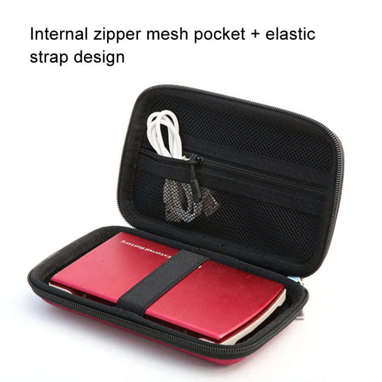 EVA Card Reader Digital Storage Bag Data Cable USB Flash Drive Hard Shell Pack(Gray)