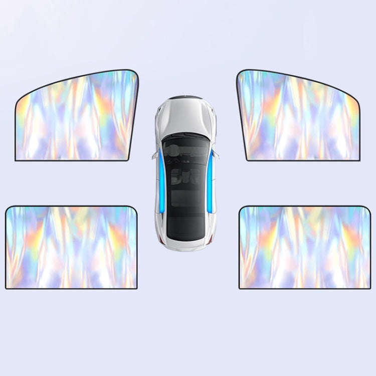 Colorful Titanium Silver Magnetic Car Sun Protection Sunshade Curtain(Passenger Seat)