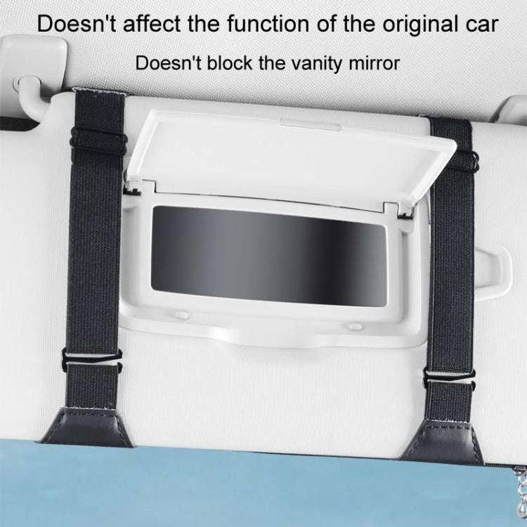 Multi-functional Car Sunshade Sunglasses ID Ticket Storage Bag Car Sun Visor Eyeglasses Case(Black)