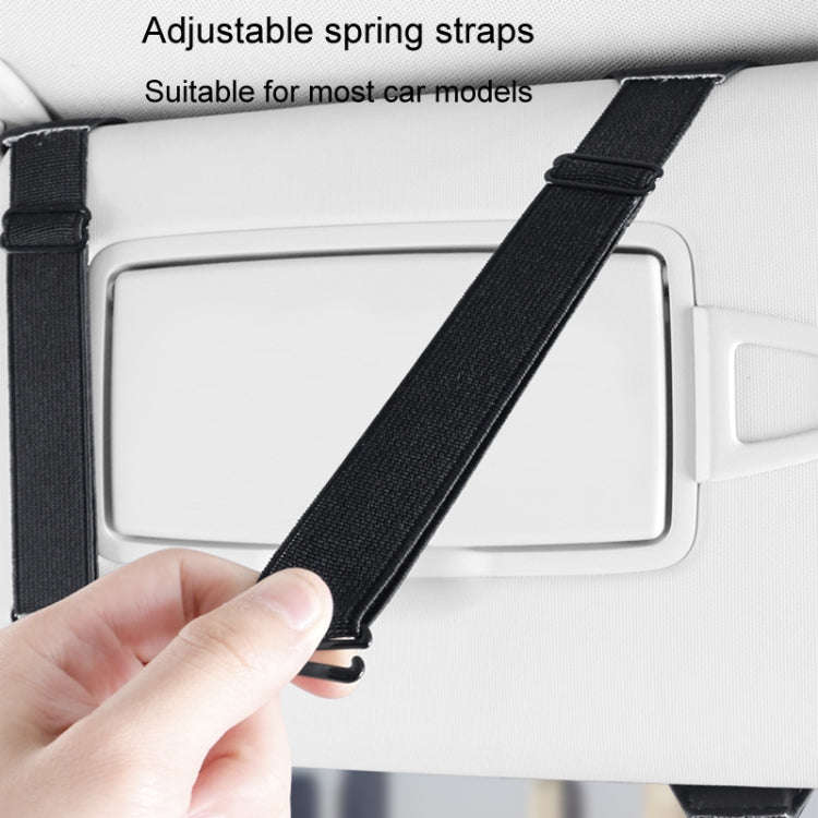 Multi-functional Car Sunshade Sunglasses ID Ticket Storage Bag Car Sun Visor Eyeglasses Case(Grey)