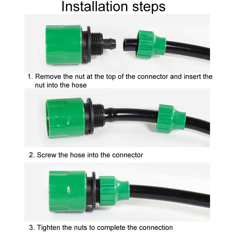 2pcs Faucet Hose Connector Gardening Drip Irrigation Car Wash Rifle Fitting(4/7 Interface)