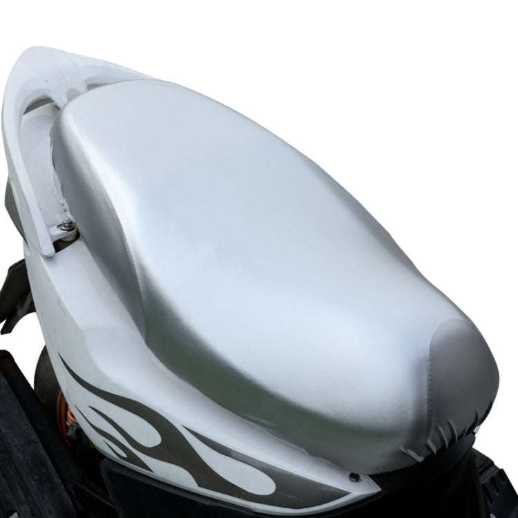 Electric Bike Waterproof Summer Sun Protection Seat Cushion Protective Cover(Silver)