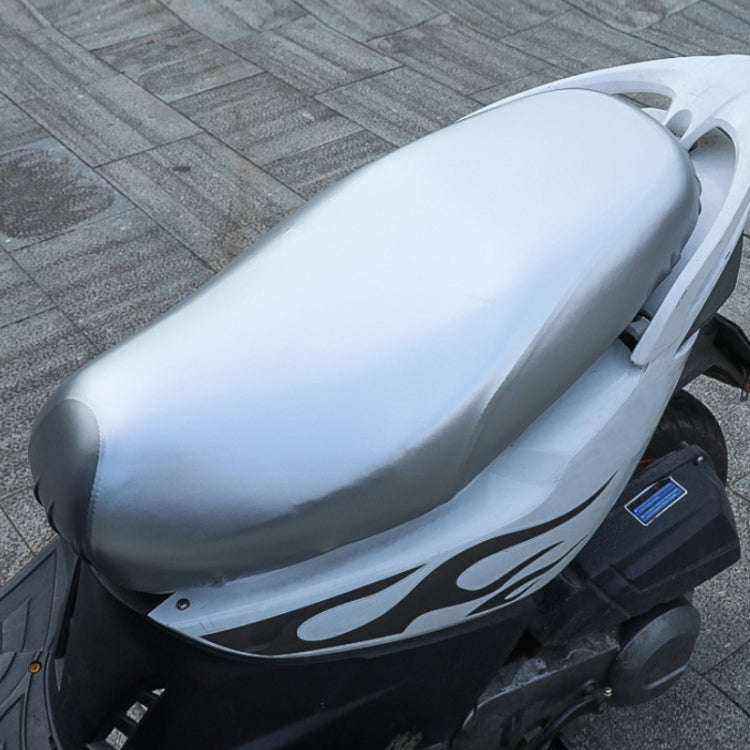 Electric Bike Waterproof Summer Sun Protection Seat Cushion Protective Cover(Silver)