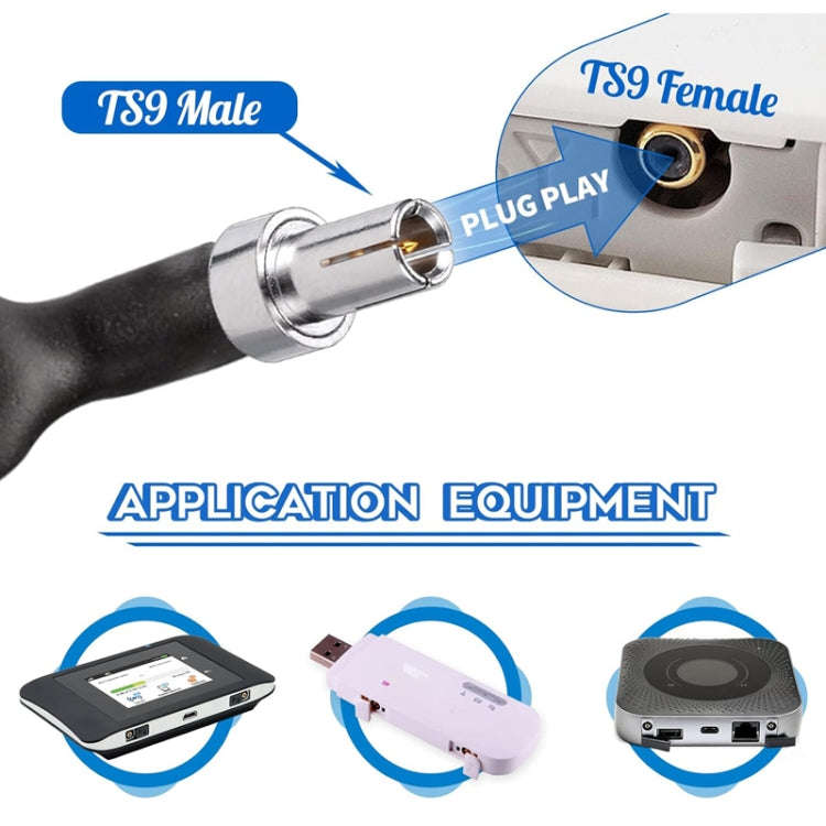40cm TS9 Male To Female Flat Over Window Cable RF Coaxial Cable