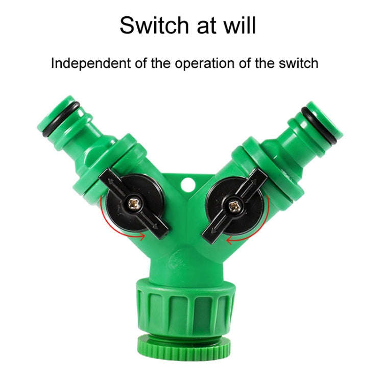 2 Way Garden Plumbing Hose Quick Connect Switch Horticultural Irrigation Faucet Ball Valve(BT918)