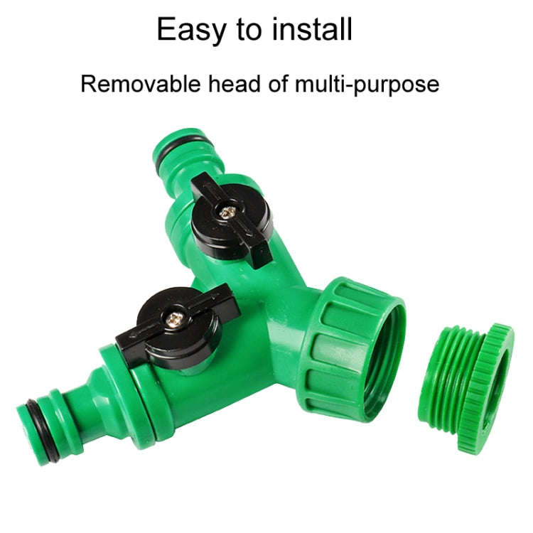 2 Way Garden Plumbing Hose Quick Connect Switch Horticultural Irrigation Faucet Ball Valve(BT918)