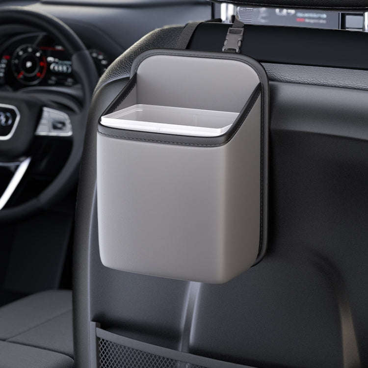 Car Seat Storage Bag With Waterproof Bucket Car Storage Multifunctional Trash Can(Grey)