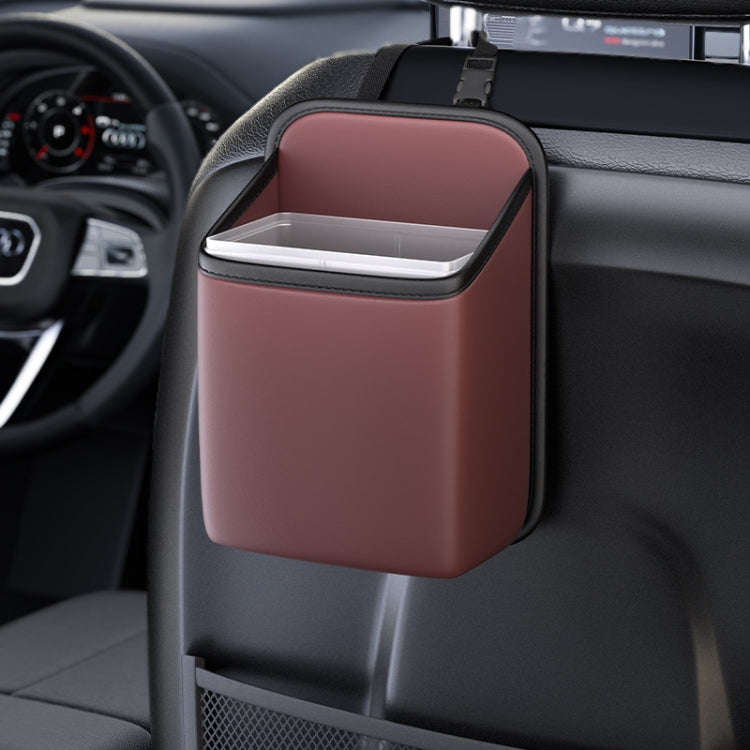 Car Seat Storage Bag With Waterproof Bucket Car Storage Multifunctional Trash Can(Red)
