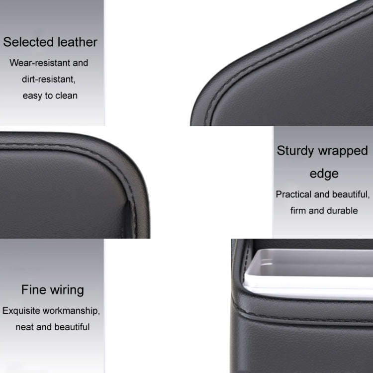 Car Seat Storage Bag With Waterproof Bucket Car Storage Multifunctional Trash Can(Black)