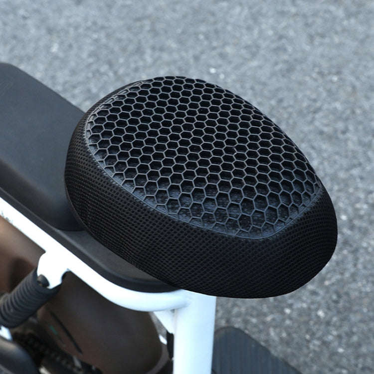 Motorcycle Breathable Massage Waterproof Sun-proof Silicone Seat Cushion(Black)
