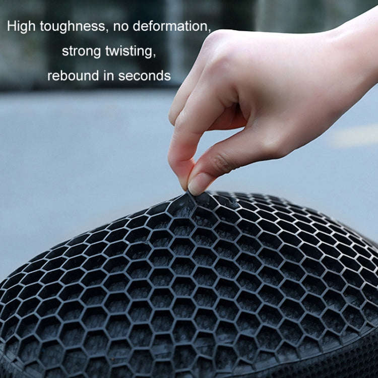 Motorcycle Breathable Massage Waterproof Sun-proof Silicone Seat Cushion(Black)