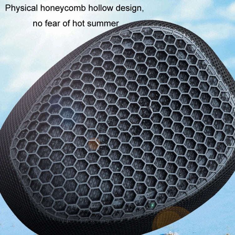Motorcycle Breathable Massage Waterproof Sun-proof Silicone Seat Cushion(Black)