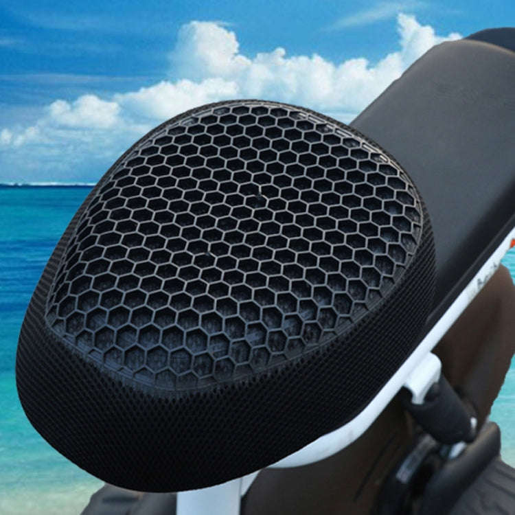 Motorcycle Breathable Massage Waterproof Sun-proof Silicone Seat Cushion(Black)