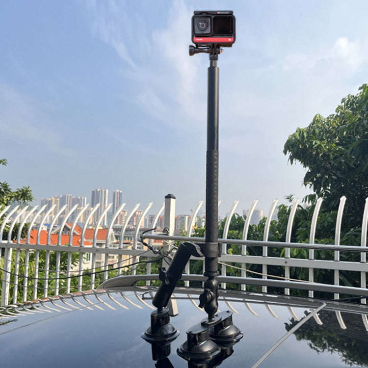 For Insta 360 ONE X / X2 / X3 / X4 Car Top Suction Cup Selfie Stick Bracket, Model: Set 2