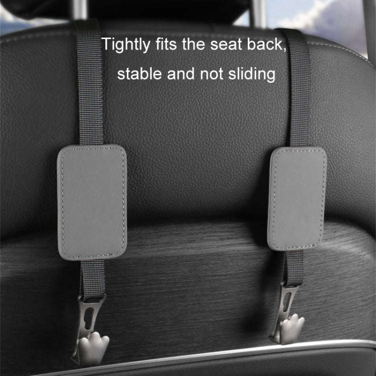Car Seat Hook Multi-function Leather Seatback Hanger Car Interior Supplies(Brown)
