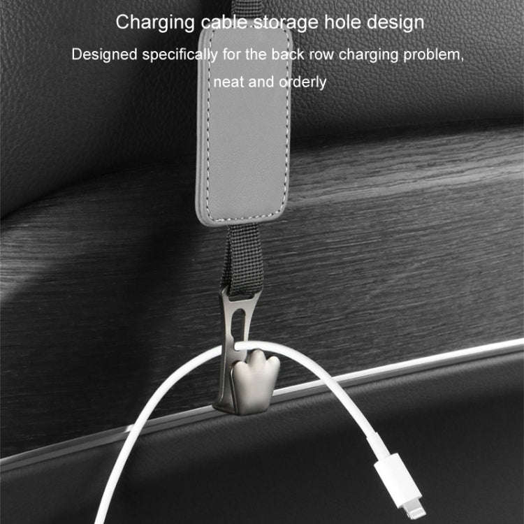 Car Seat Hook Multi-function Leather Seatback Hanger Car Interior Supplies(Brown)