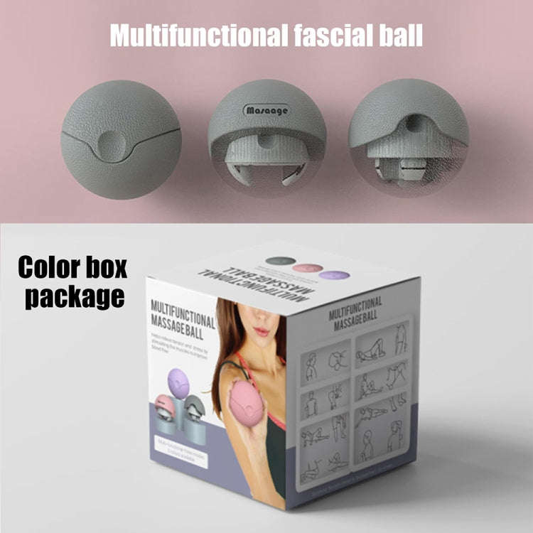 3-in-1 Multifunctional Fitness Yoga Massage Fascia Ball Cervical Meridian Massager(Gray)