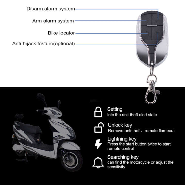 Electric Vehicle Anti-theft Remote Alarm Keyless Quick Vehicle Search(48-72V)