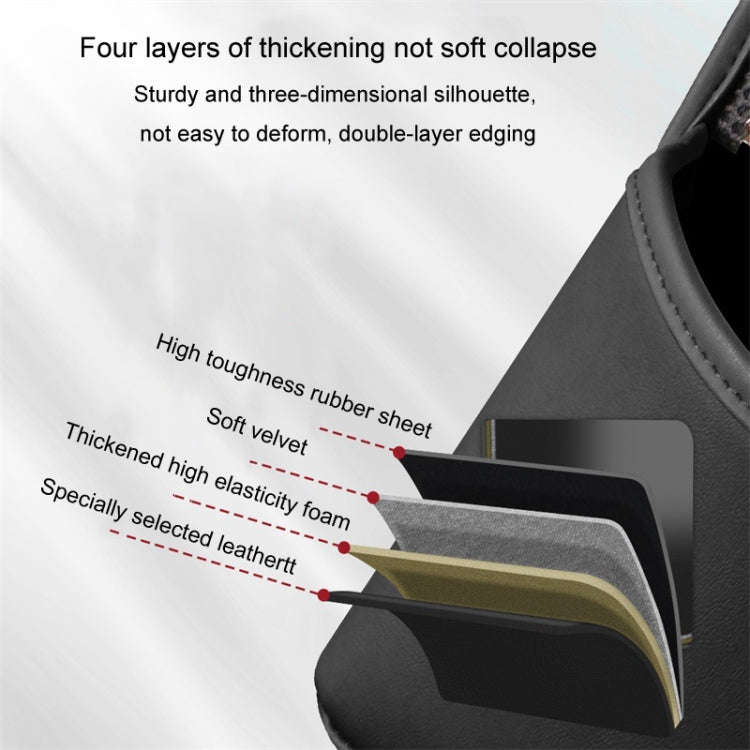 Car Between Seats Organizer Multifunctional Storage Bag Front And Back Dual Usage Tissue Box(Black)