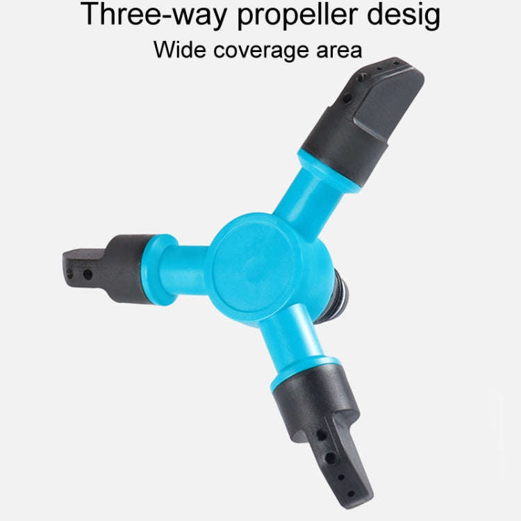 Automatic Rotating Plastic Ground Sprinkler Garden Lawn Triangle Spraying Nozzles(Green)