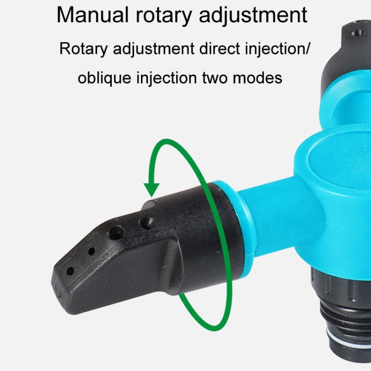 Automatic Rotating Plastic Ground Sprinkler Garden Lawn Triangle Spraying Nozzles(Sky Blue)