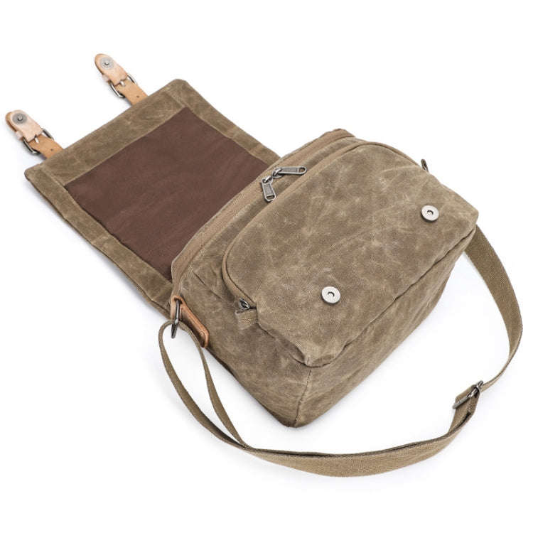 Camera Shoulder Messenger Bag Batik Canvas Waterproof Photography SLR Camera Bag(Dark Gray)