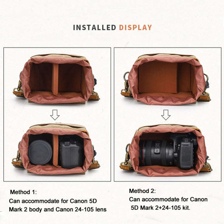Retro Camera Canvas Bag Shoulder Messenger Bag Travel Portable Case(Dark Gray)