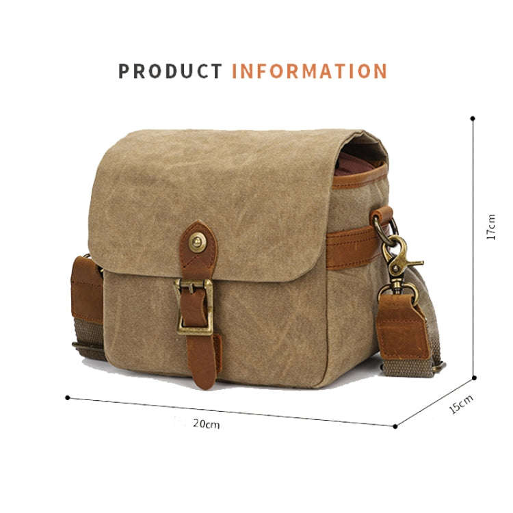 Retro Camera Canvas Bag Shoulder Messenger Bag Travel Portable Case(Dark Gray)