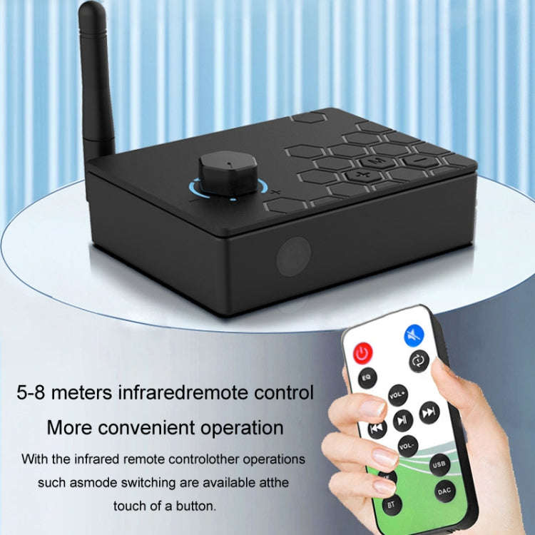 Bluetooth 5.4 Receiver Digital To Analog Card U Disk Converter Adapter With Remote Control(Coaxia...