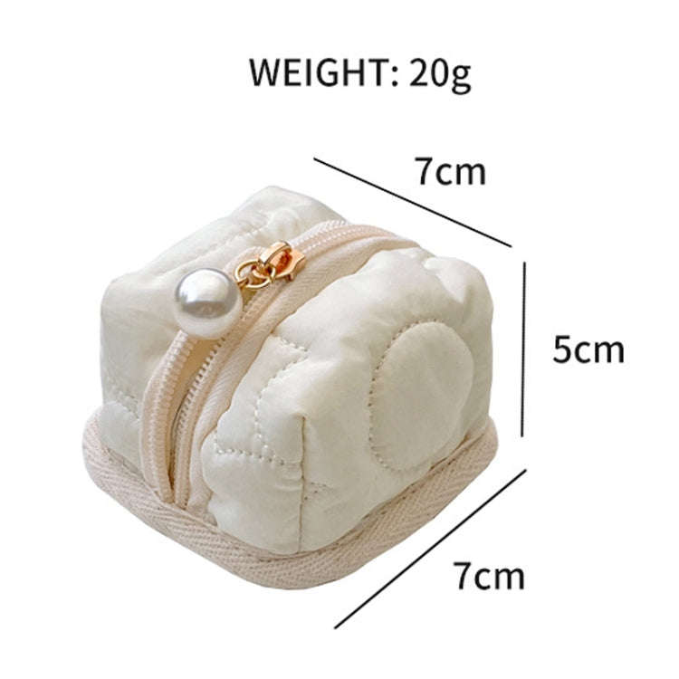 Little Tent Stereo Earphone Bag Coin Storage Bag(Beige)